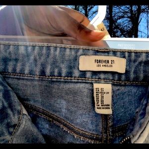 F21 Denim Shorts w/ Daisy Design